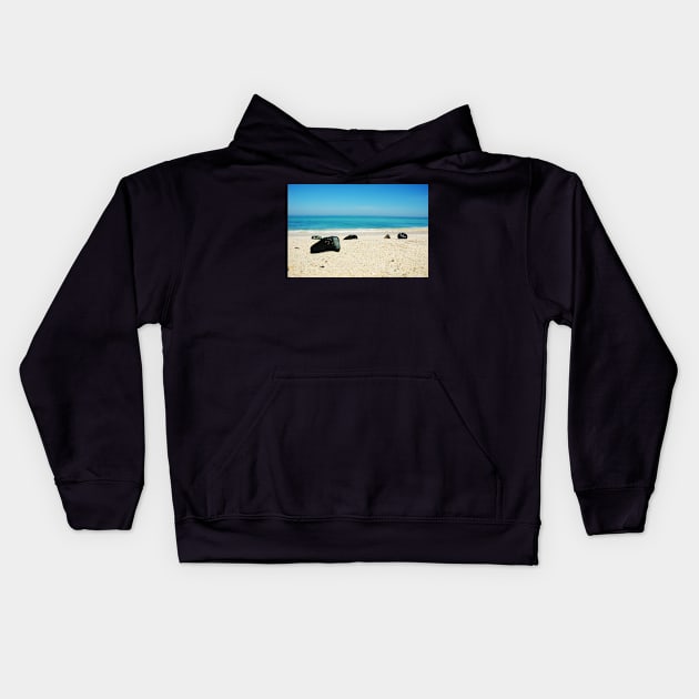 St Ives Pebble Shore Kids Hoodie by LANStudios